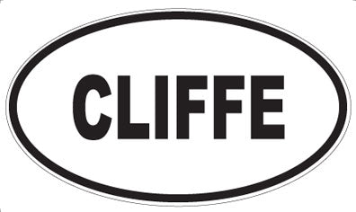 CLIFFE - Oval Magnet