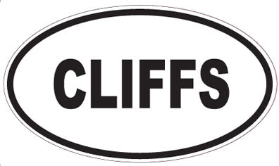 CLIFFS - Oval Sticker