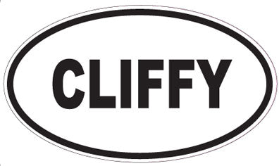 CLIFFY - Oval Sticker