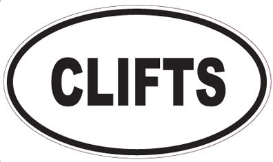 CLIFTS - Oval Sticker