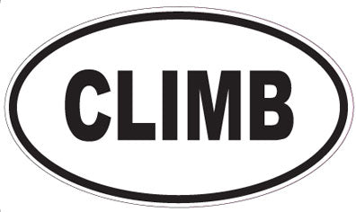 CLIMB - Oval Sticker