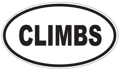 CLIMBS - Oval Sticker