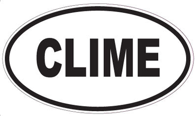CLIME - Oval Sticker