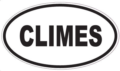 CLIMES - Oval Sticker