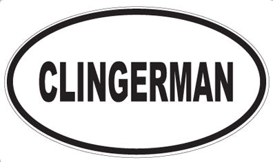CLINGERMAN - Oval Magnet