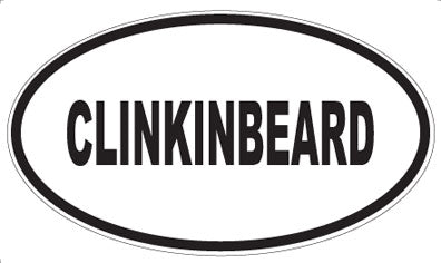 CLINKINBEARD - Oval Magnet