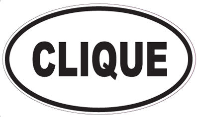 CLIQUE - Oval Sticker