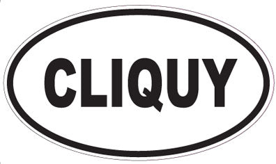 CLIQUY - Oval Sticker