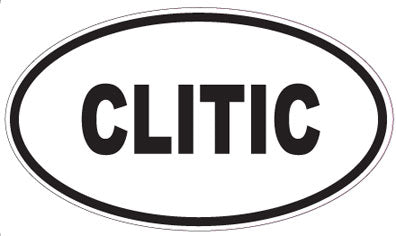 CLITIC - Oval Sticker