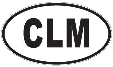 CLM - 3 Letter Initials Oval Sticker