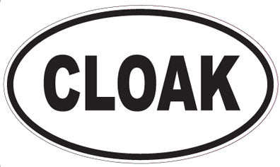 CLOAK - Oval Sticker
