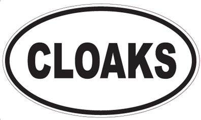 CLOAKS - Oval Sticker