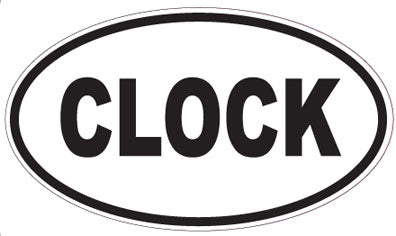 CLOCK - Oval Sticker
