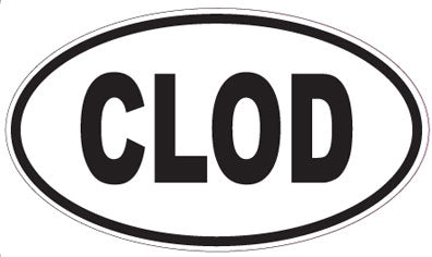 CLOD - Oval Sticker