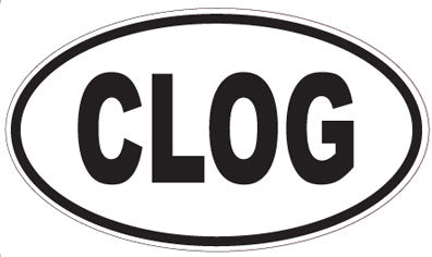 CLOG - Oval Sticker
