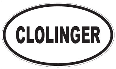 CLOLINGER - Oval Magnet