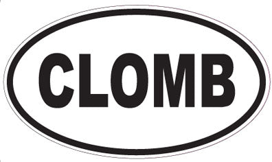 CLOMB - Oval Sticker