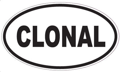 CLONAL - Oval Sticker