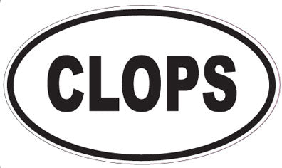 CLOPS - Oval Sticker