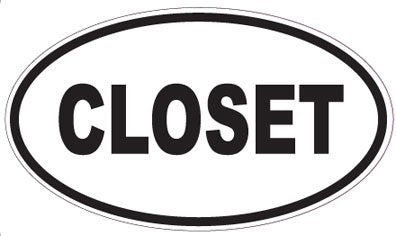 CLOSET - Oval Sticker