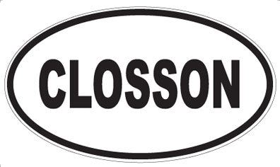 CLOSSON - Oval Magnet