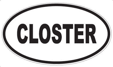 CLOSTER - Oval Magnet