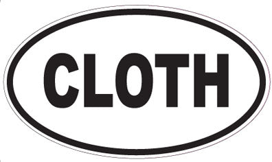 CLOTH - Oval Sticker