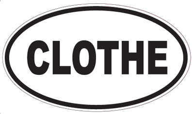 CLOTHE - Oval Sticker