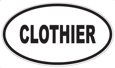CLOTHIER - Oval Magnet