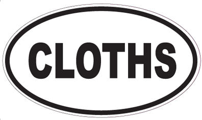 CLOTHS - Oval Sticker