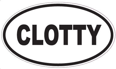 CLOTTY - Oval Sticker