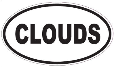 CLOUDS - Oval Sticker