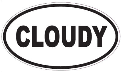 CLOUDY - Oval Sticker