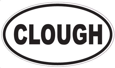 CLOUGH - Oval Sticker