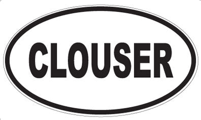 CLOUSER - Oval Magnet