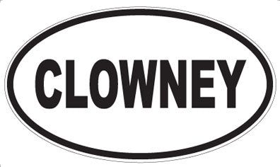 CLOWNEY - Oval Magnet