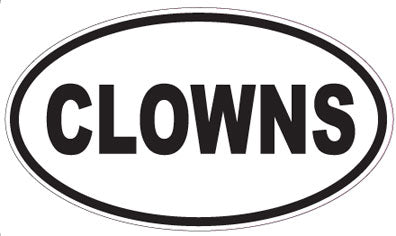 CLOWNS - Oval Sticker