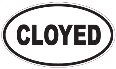 CLOYED - Oval Sticker