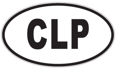 CLP - 3 Letter Initials Oval Sticker