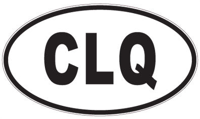 CLQ - 3 Letter Initials Oval Sticker