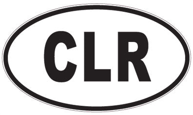 CLR - 3 Letter Initials Oval Sticker