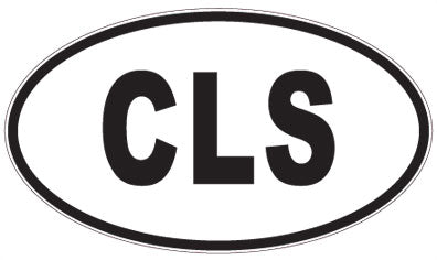 CLS - 3 Letter Initials Oval Sticker