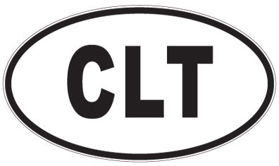 CLT - 3 Letter Initials Oval Sticker