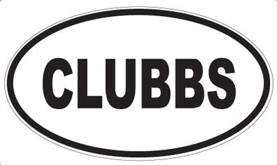 CLUBBS - Oval Magnet