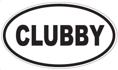 CLUBBY - Oval Sticker