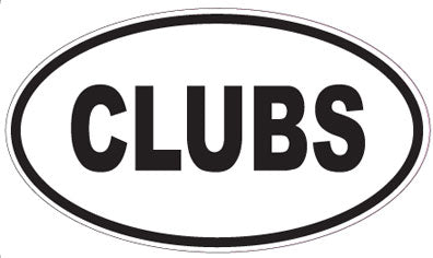 CLUBS - Oval Sticker