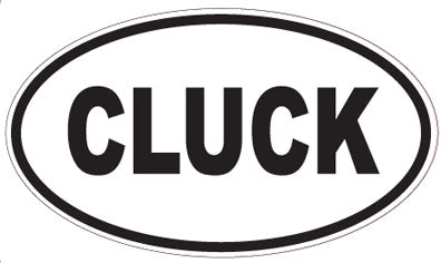 CLUCK - Oval Sticker