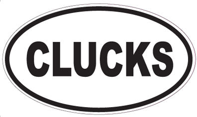 CLUCKS - Oval Sticker