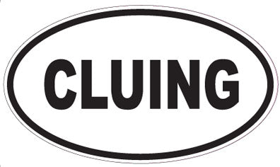 CLUING - Oval Sticker