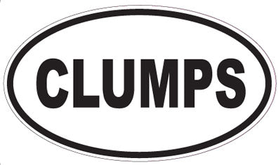 CLUMPS - Oval Sticker
